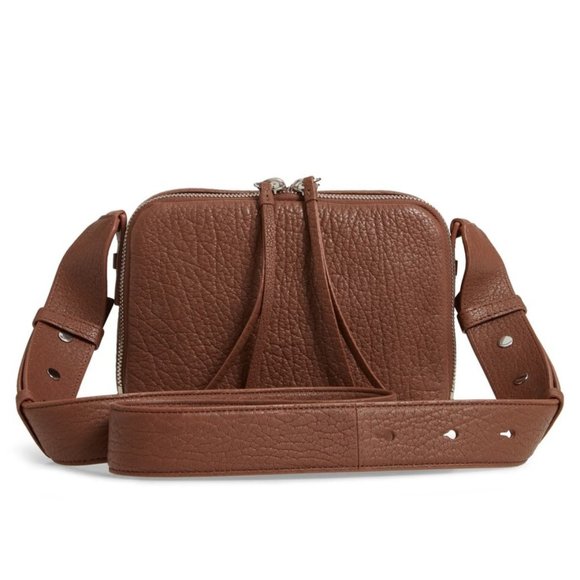 NWT ALL SAINTS Leather Grain Vincent Crossbody Bag - Picture 3 of 6